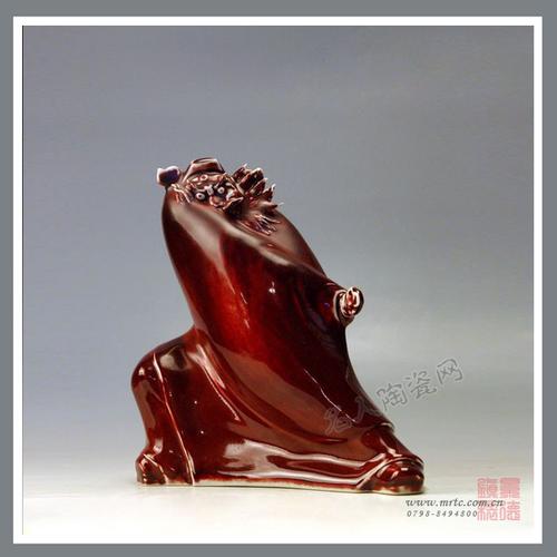 工艺美术大师作品 刘远长作品 艺术瓷雕 钟馗 名家雕塑